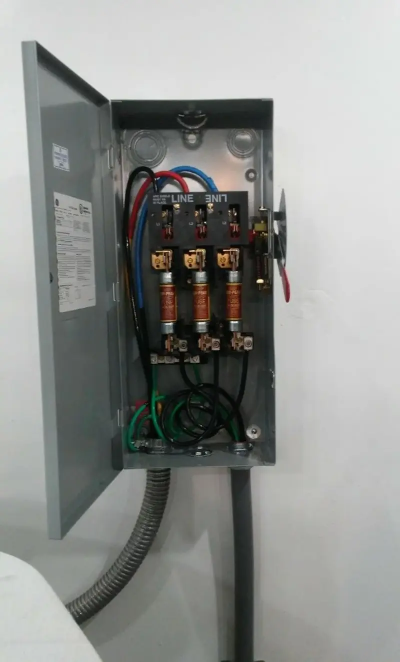 Three-phase disconnect switch installed for Electrical Wiring & Rewiring in Topeka