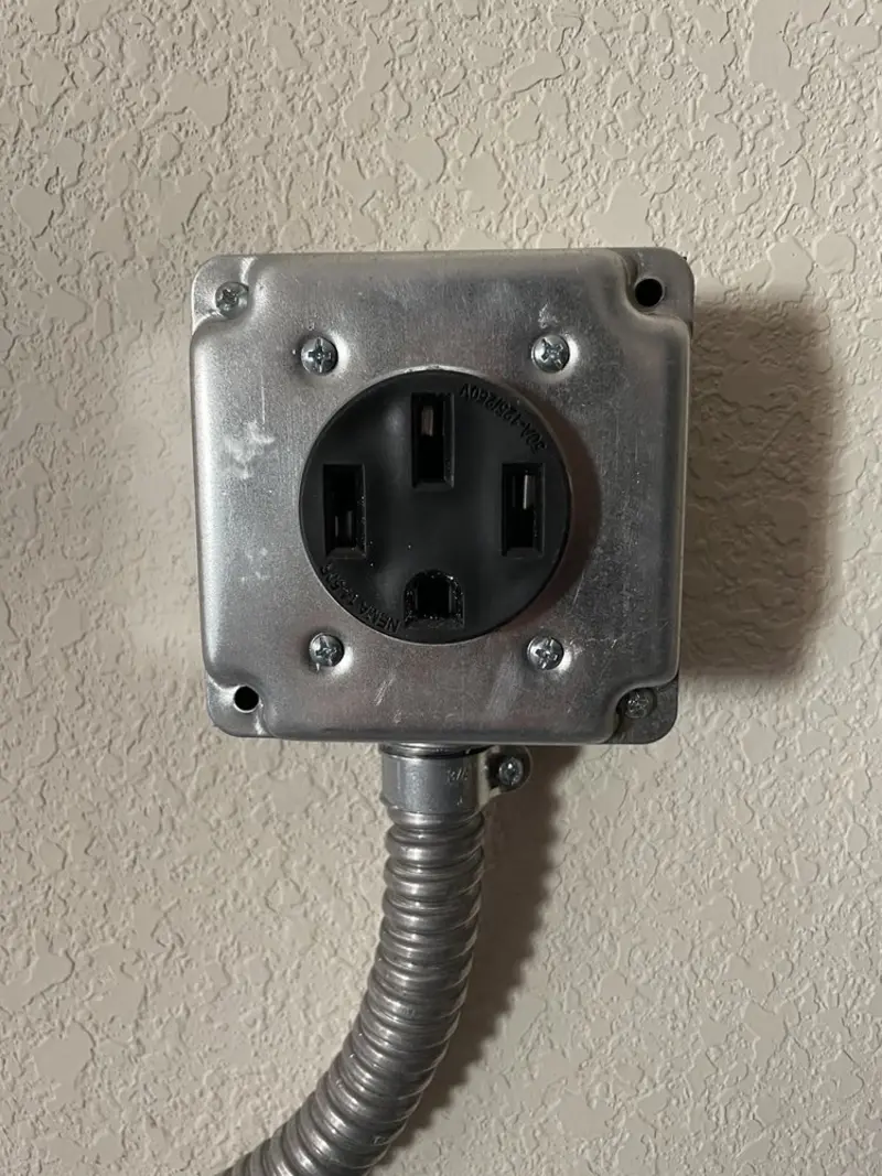 NEMA 14-50 outlet installed for Smart Home Electrical in Topeka