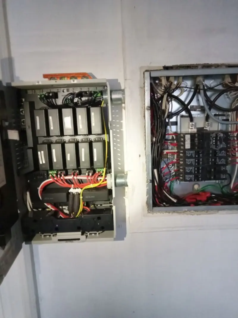 Electrical panel upgrade completed for Security Camera Wiring in Topeka